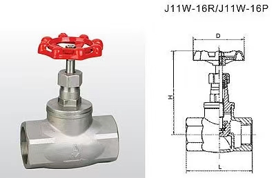 柳州J11W-16P不锈钢截止阀